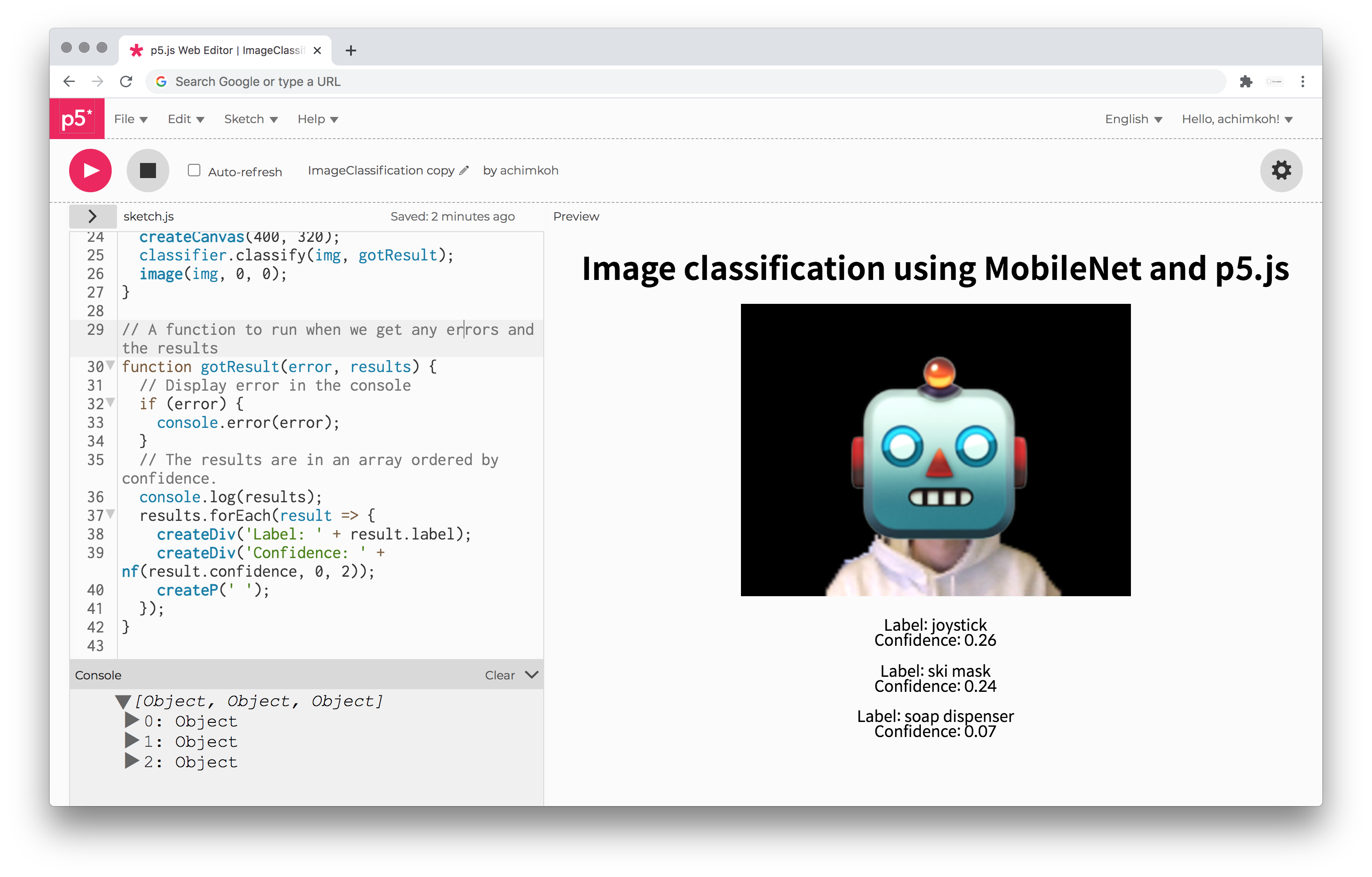 비평적 기계학습을 위한 ml5.js 워크숍